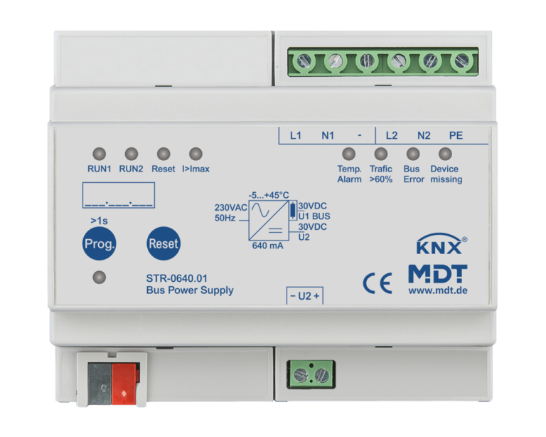 KNX Redundant Bus Power Supply with diagnostic function, 6SU MDRC, 640